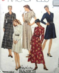 7888 BUTTON DOWN DRESS 2 LENGTHS, BELT PATTERN 14-18